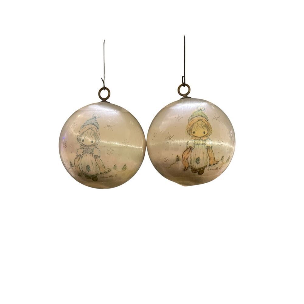 Vintage Retro Betsey Clark ornaments set of 2